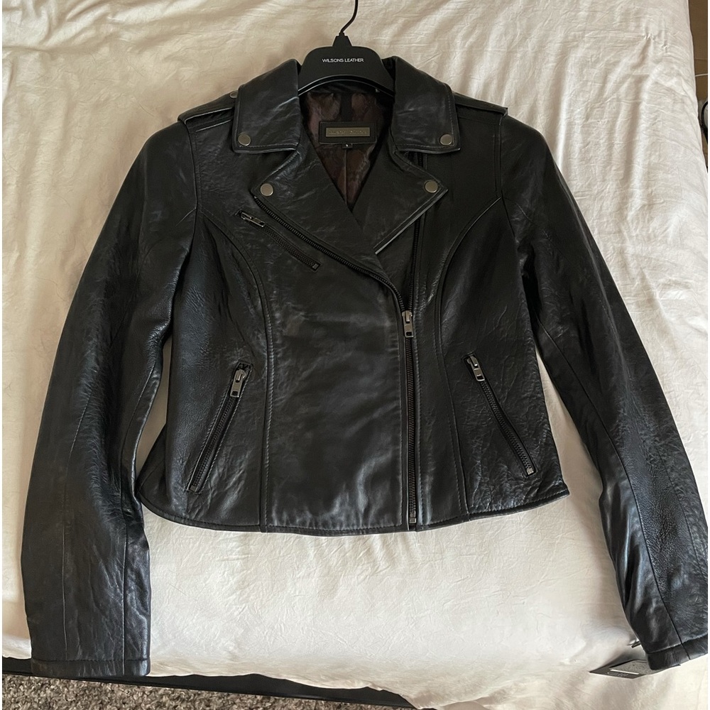 NWT Rivet Genuine Leather Women’s Asymmetric Jacket